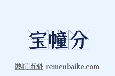 宝幢分是什么意思的图片